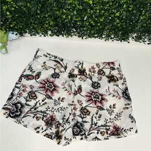 LOFT High Waist Floral Women's Shorts - Black, Pink, Yellow